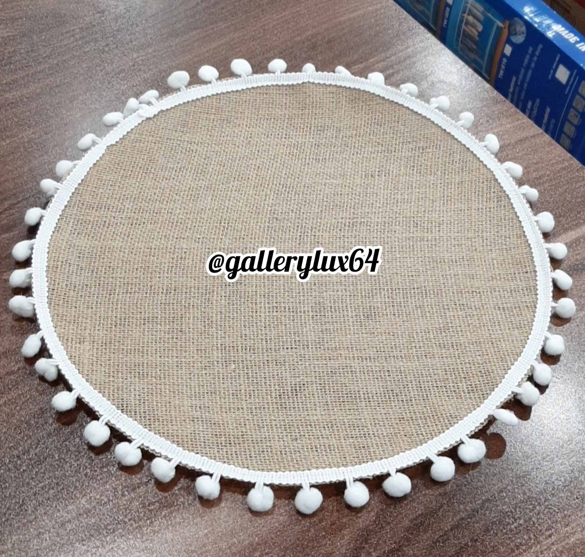 زیربشقابی کنفی منگوله دار